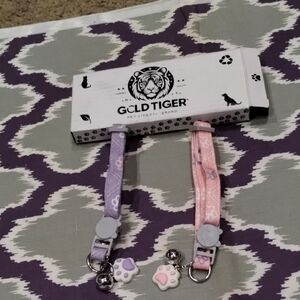 GOLD TIGER Pet Collar Set - Purple and Pink